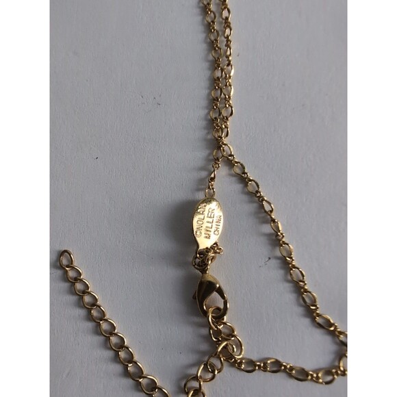 Nolan Miller Glamour Collection Clear Rhinestone And Gold Necklace - Picture 5 of 7